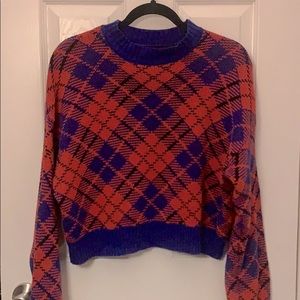 Forever 21 Ribbed Plaid Sweater